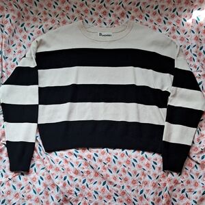 Black and Cream Striped Sweater